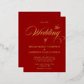 Tijdloze kalligrafie klassieke trouw uitnodiging (Voorkant / Achterkant)