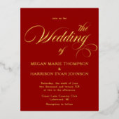 Tijdloze kalligrafie klassieke trouw uitnodiging (Voorkant)