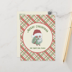 Tijdloze kerst gelegd briefkaart