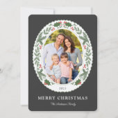 Tijdloze Kerstgroenboodschap 4 Foto Feestdagenkaart (Voorkant)