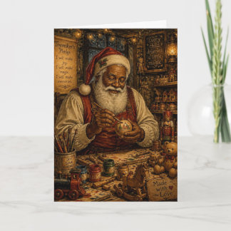 Tijdloze Kerstkaart van de Kerstman Feestdagen Kaart