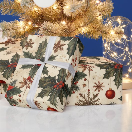 Tijdloze Kerstmis Cadeaupapier (Feestdagen)