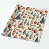 Tijdloze Kerstspullen Cadeaupapier (Uitgerold)