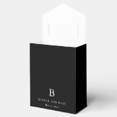 Tijdloze Klassieke Formele Monogram Bruiloft Bedankdoosjes (Geopend)