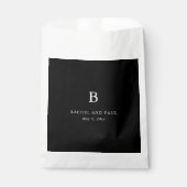 Tijdloze Klassieke Formele Monogram Bruiloft Bedankzakje (Voorkant)