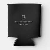 Tijdloze Klassieke Formele Monogram Bruiloft Blikjeskoeler (Voorkant)