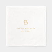 Tijdloze Klassieke Formele Monogram Bruiloft Folie Servetten (Voorkant)