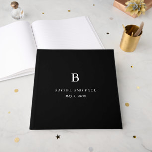 Tijdloze Klassieke Formele Monogram Bruiloft Gastenboek