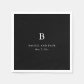 Tijdloze Klassieke Formele Monogram Bruiloft Servet (Voorkant)