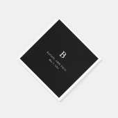 Tijdloze Klassieke Formele Monogram Bruiloft Servet (Hoek)