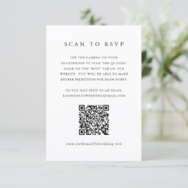 Tijdloze Klassieke QR-code Formeel Huwelijk RSVP Kaartje