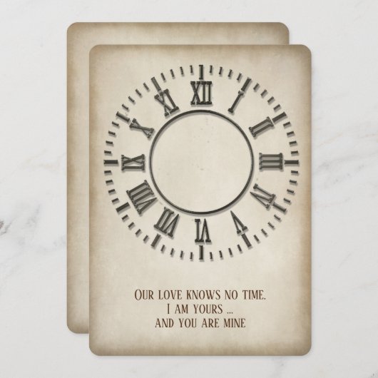 Tijdloze Klok Uitnodiging voor Hernieuwing van Gel (Voorkant / Achterkant)