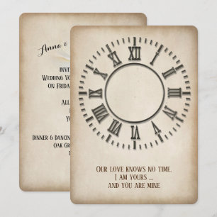 Tijdloze klok uitnodiging voor hernieuwing van gel