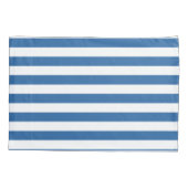 Tijdloze Kust Elegant Blauw & Wit Gestreept Kussensloop (Achterkant-Links)