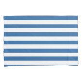 Tijdloze Kust Elegant Blauw & Wit Gestreept Kussensloop (Voorkant-Rechts)