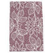 Tijdloze Lace Look bruiloft Mauve en wit Medium Cadeauzakje (Voorkant)