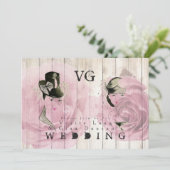 Tijdloze Lesbische Trouw Uitnodiging Vintage Fun (Staand voorkant)