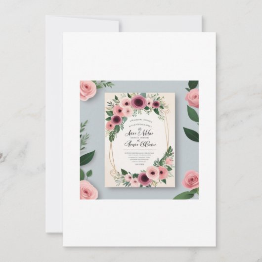 Tijdloze liefde: een bruiloft uitnodiging (Voorkant)