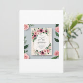 Tijdloze liefde: een bruiloft uitnodiging (Staand voorkant)