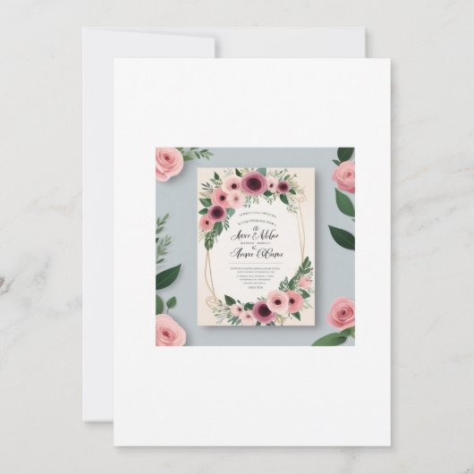 Tijdloze liefde: een bruiloft uitnodiging (Achterkant)