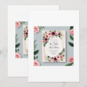 Tijdloze liefde: een bruiloft uitnodiging (Voorkant / Achterkant)