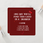 Tijdloze Liefde: Een Keepsake Kaart voor elke gele (Voorkant / Achterkant in situ)