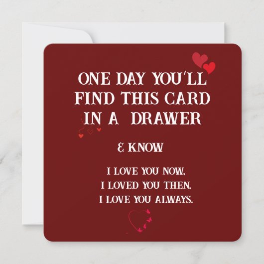 Tijdloze Liefde: Een Keepsake Kaart voor elke gele (Voorkant)