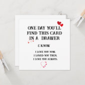 Tijdloze Liefde: Een Keepsake Kaart voor elke gele (Voorkant / Achterkant in situ)