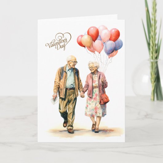 Tijdloze liefde en gezelschap Valentijnsdag Kaart (Voorkant)