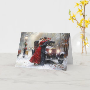 Tijdloze liefde in de winter Valentijnsdag Kaart