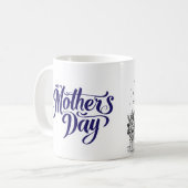 🖤 Tijdloze Liefde – Moederdag Line Art Mok 🖤 (Voorkant links)