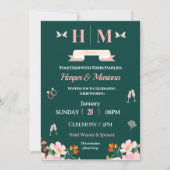 Tijdloze liefde onthulde onze bruiloft uitnodiging (Voorkant)