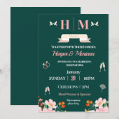 Tijdloze liefde onthulde onze bruiloft uitnodiging (Voorkant / Achterkant)