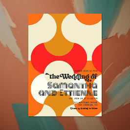 Tijdloze liefde Retro Vibes bruiloft Kaart