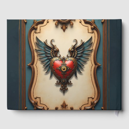 Tijdloze liefde, surrealistische elegantie in stea gastenboek (Achterkant)