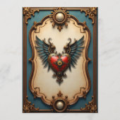 Tijdloze liefde, surrealistische elegantie in stea menu (Achterkant)