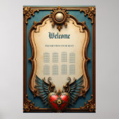 Tijdloze liefde, surrealistische elegantie in stea poster (Voorkant)