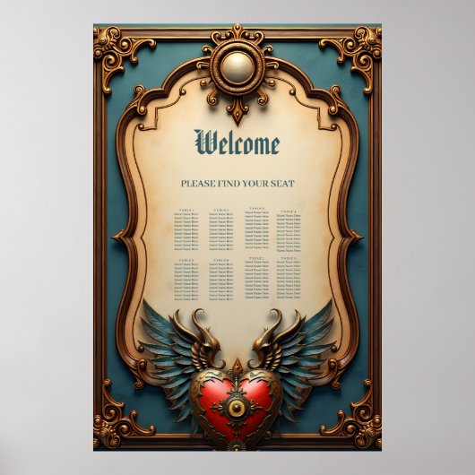 Tijdloze liefde, surrealistische elegantie in stea poster (Voorkant)