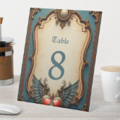 Tijdloze liefde, surrealistische elegantie in stea reclamebord met voetstuk (Insitu)