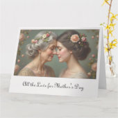 Tijdloze liefde tussen moeder en dochter kaart (Gele Bloem)