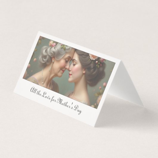 Tijdloze liefde tussen moeder en dochter kaart (Voorkant)