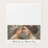 Tijdloze liefde tussen moeder en dochter kaart (Buitenkant ongevouwen)