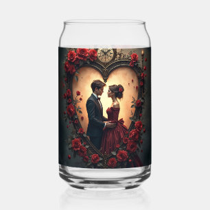 Tijdloze Liefde – Victoriaanse Gotische Trouwcolle Blikvorm Glas