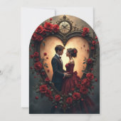 Tijdloze Liefde – Victoriaanse Gotische Trouwcolle Kaart (Achterkant)