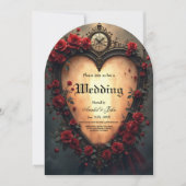 Tijdloze Liefde – Victoriaanse Gotische Trouwcolle Kaart (Voorkant)
