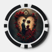 Tijdloze Liefde – Victoriaanse Gotische Trouwcolle Poker Chips (Voorkant)