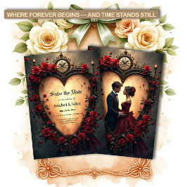 Tijdloze Liefde – Victoriaanse Gotische Trouwcolle Save The Date