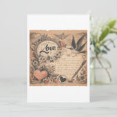 🖋️❤️ Tijdloze liefdesbrieven 📜💘 Feestdagenkaart (Staand voorkant)