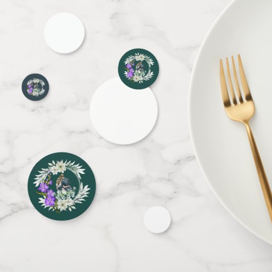 Tijdloze liefdesverhaal donker teal confetti (Groep)