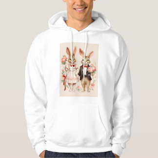 Tijdloze liefdesverhalen - Charmante retro konijne Hoodie